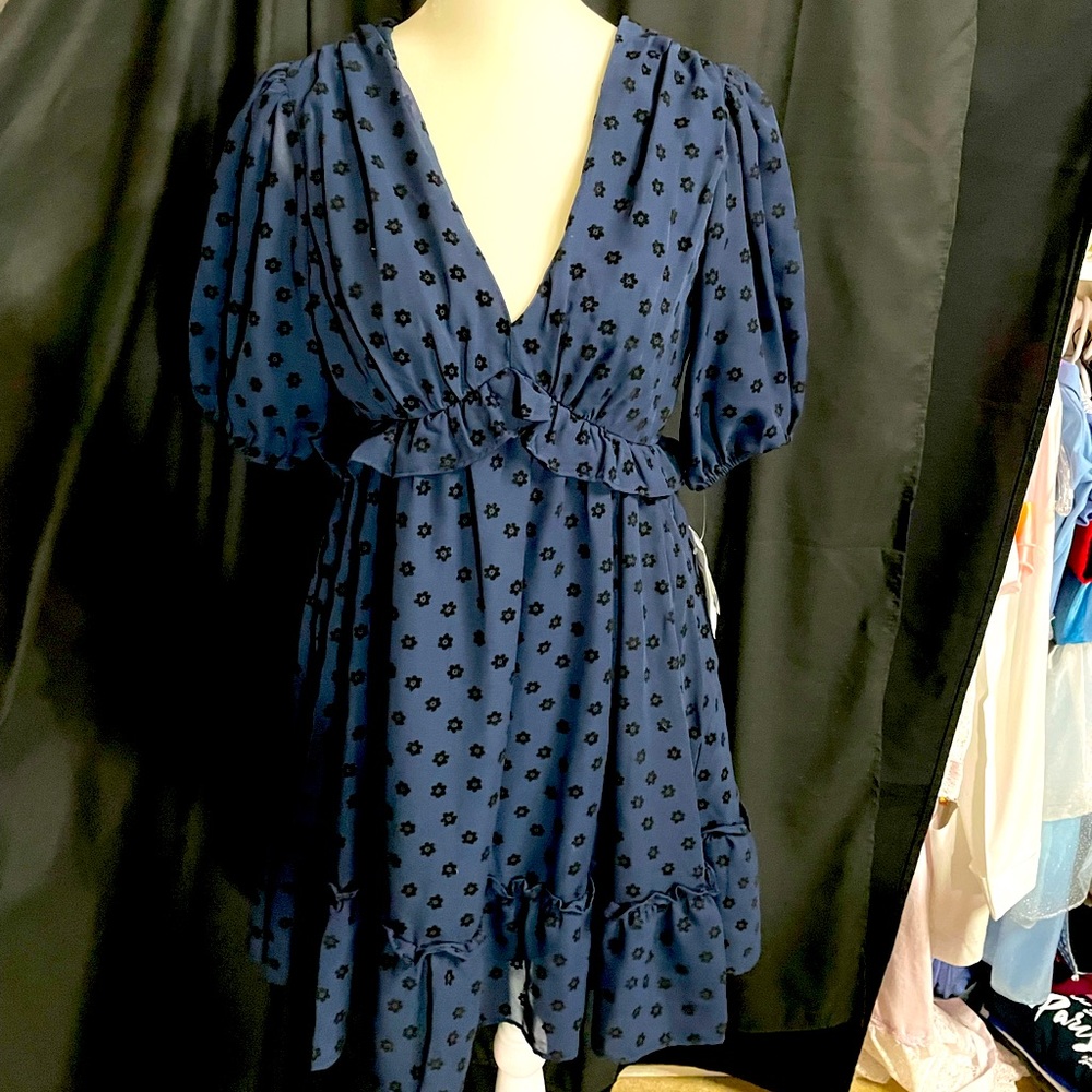 Adorable Dillard’s NWT Blue & Black dress